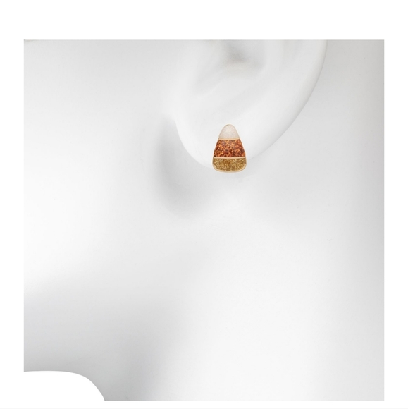 Lauren Conrad Sparkle Candy Corn Earrings - Picture 2 of 4